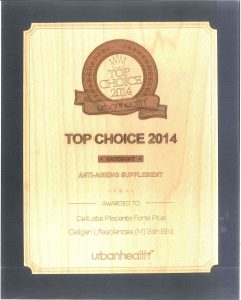 Urban Health Top Choice 2014 Placenta Forte Certification