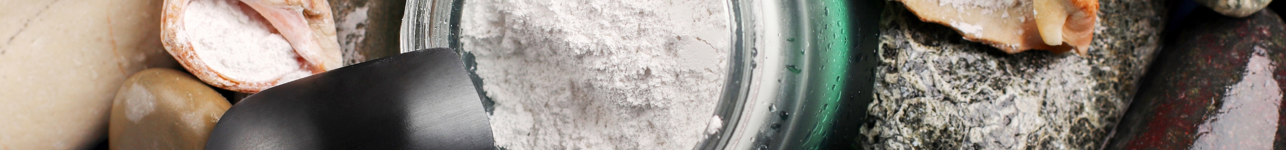 Image of powdered shells, a source of marine collagen.